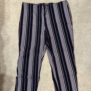 Roz&Ali Navy Stripped Dress Pants